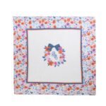 غطاء موسلين مزدوج الطبقات (قماط) - زهور صغيرة (حمراء)