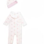 طقم أفرول مع قبعة من اتيلييه بابي - شرائط وردية