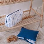 طقم حقيبة مع منظم أدوات الطفل من اتيلييه بابي - شرائط زرقاء