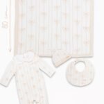 طقم من أربع قطع من اتيلييه بابي - شرائط بيج