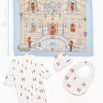 طقم من ثلاث قطع من اتيلييه بابي ( افرول        كاب بطانيه 80*80 cm)- جندي الصفيح