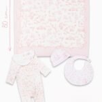 طقم من أربع قطع من اتيلييه بابي - قطعة من الفرح (وردي)