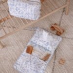 طقم حقيبة مع منظم أدوات الطفل من اتيلييه بابي - قطعة من الفرح (أزرق)