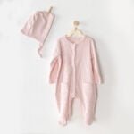 أفرول الراحة القطني مع قبعة (وردي) -أندي واوا