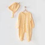 أفرول الراحة القطني مع قبعة (أصفر) -أندي واوا