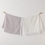 قماط قطني 90*85 cm اللون رصاصي و ابيض