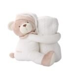 Knitting Blanket with Bear