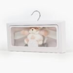 Wooden Hanger with Clips - Beige