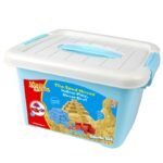 طقم قلعة رمل موشن – 1000 جم داخل سطل بلاستيكي | رمل سحري لا يجف + قوالب لعب