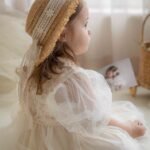 فستان بناتي من التور الناعم