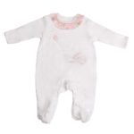 FLOWER FABRIC LEAF COLLAR ROMPER