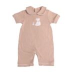 CHAMPAGNE BABY SHORT SLEEVE ROMPER