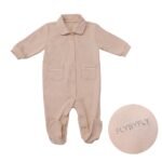 CHAMPAGNE LONG SLEEVE WITH FEET BABY SUIT