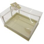 خدمة تغليف الهديه بوكس شفاف مع كرت