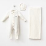 طقم تريكو ولادي (0-3) months ابيض