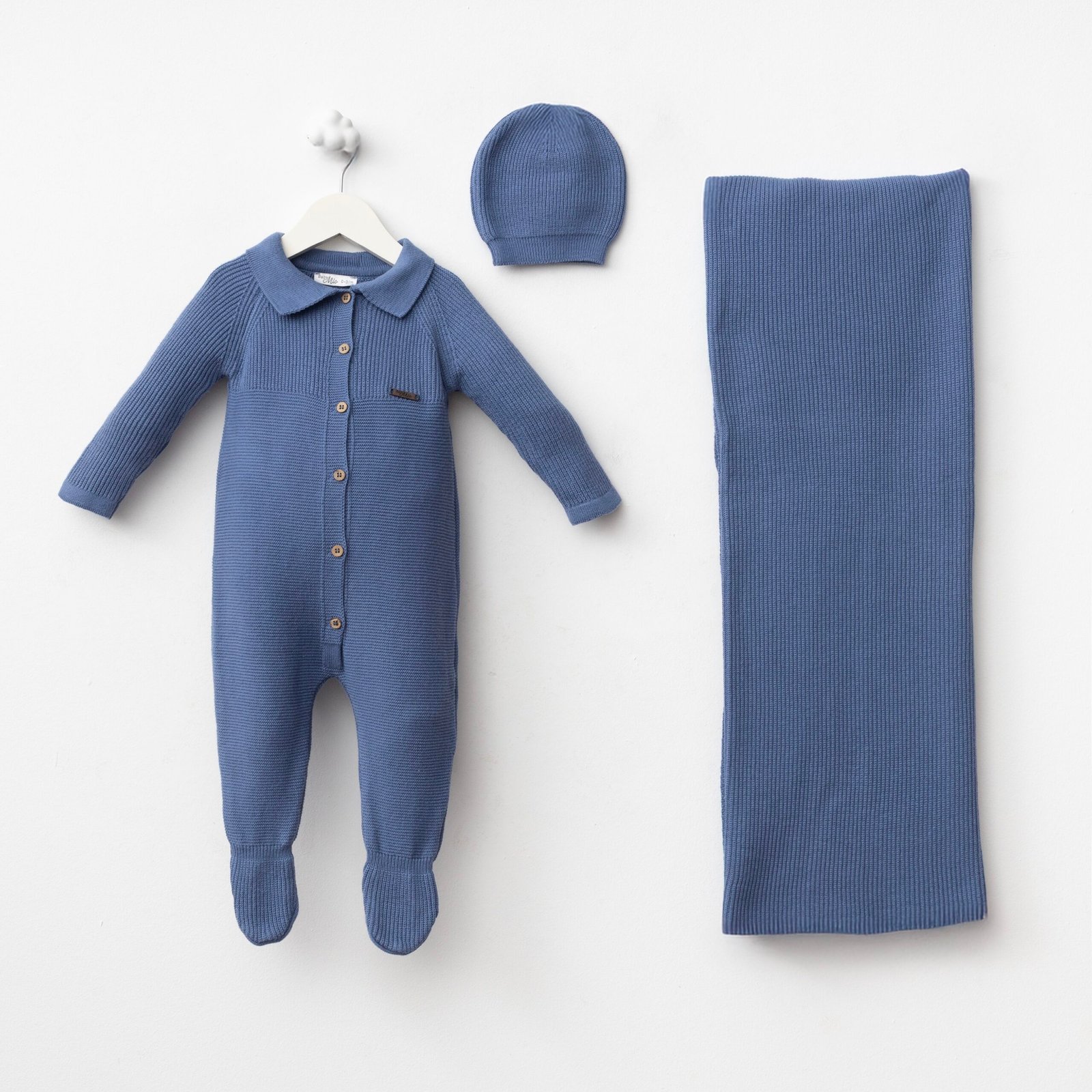 untitled-catalog1403 طقم تريكو ولادي (0-3) months كحلي - Image 1