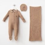 طقم تريكو ولادي (0-3) months بني