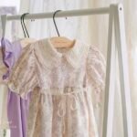 so romantic violet print and lace collar tutu baby dress (Arimcloset)