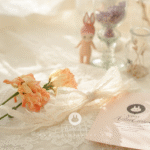 pure cream ribbon lace elastic hairband - Image 3