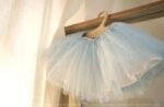 baby skyblue sweet tutu and baby blue flower baby cotton blouse set - Image 7