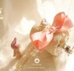 Pink ribbon elastic hairband