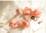 Pink ribbon elastic hairband - Image 2