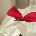 unique red, black, ivory simple ribbon pin (2ea1set)