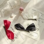 unique red, black, ivory simple ribbon pin (2ea1set) - Image 2