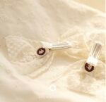 lace ribbon hair pin circle flower - Image 4