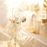 lace ribbon hair pin circle flower