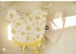 cute yellow flower lace ribbon linen + cotton baby dress - Image 6