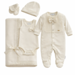 طقم خمس قطع ولادي قياس 0-3 months