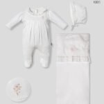 طقم مواليد بناتي 0-3 اشهر