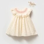 فستان بناتي 9-24 شهر mمع ربطة شعر