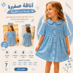 فستان بناتي ازرق