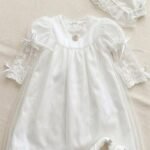 Dress set (Dress+hat( by the embrdery fabric)+shoes+hair banding